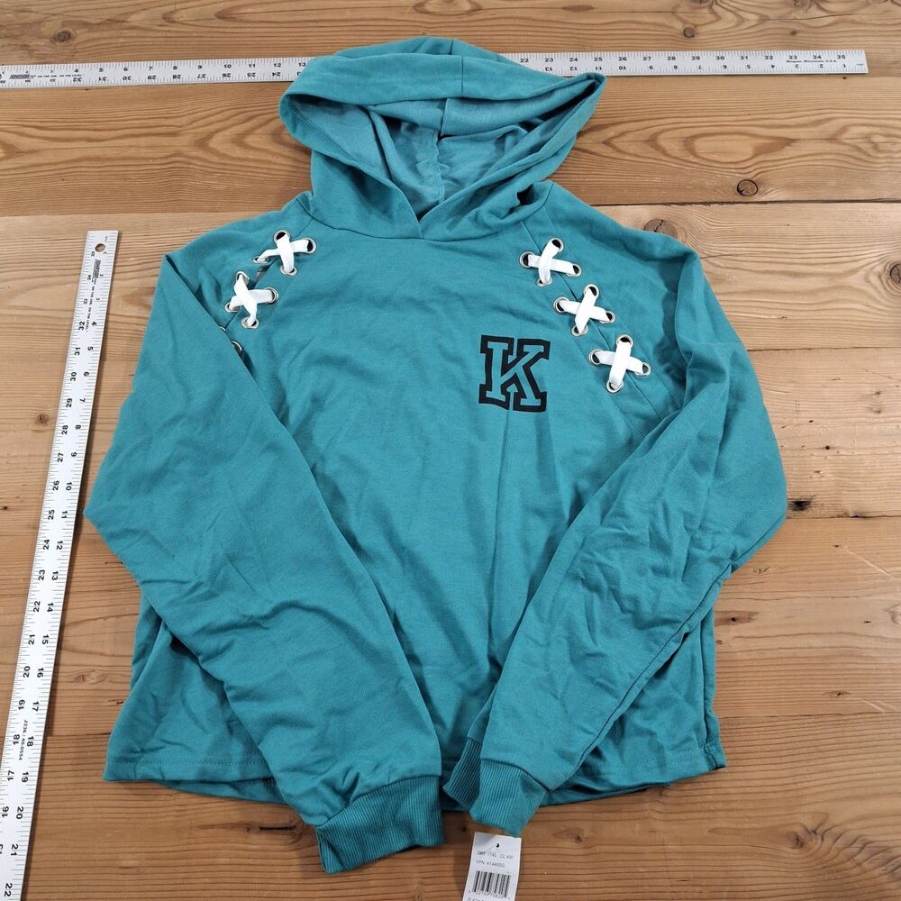 Justify Hoodie Teal Small Womens